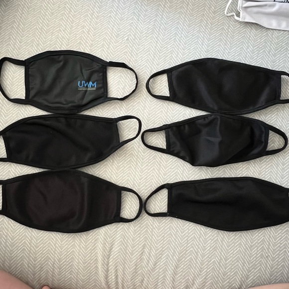 Bundle 6 Blaxk Polyester Masks - Picture 1 of 1